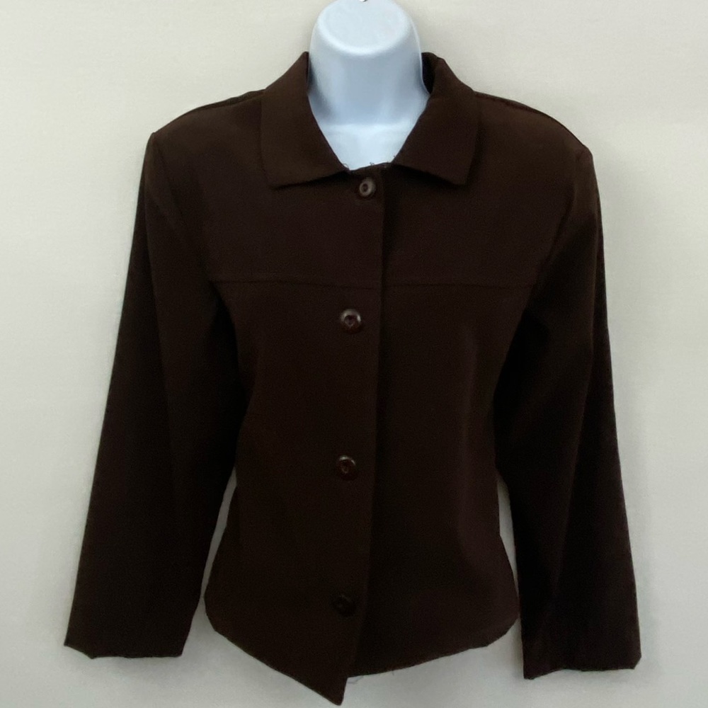 Miss Dorby Petites Vintage Brown Suit Jacket Size 14P E-8